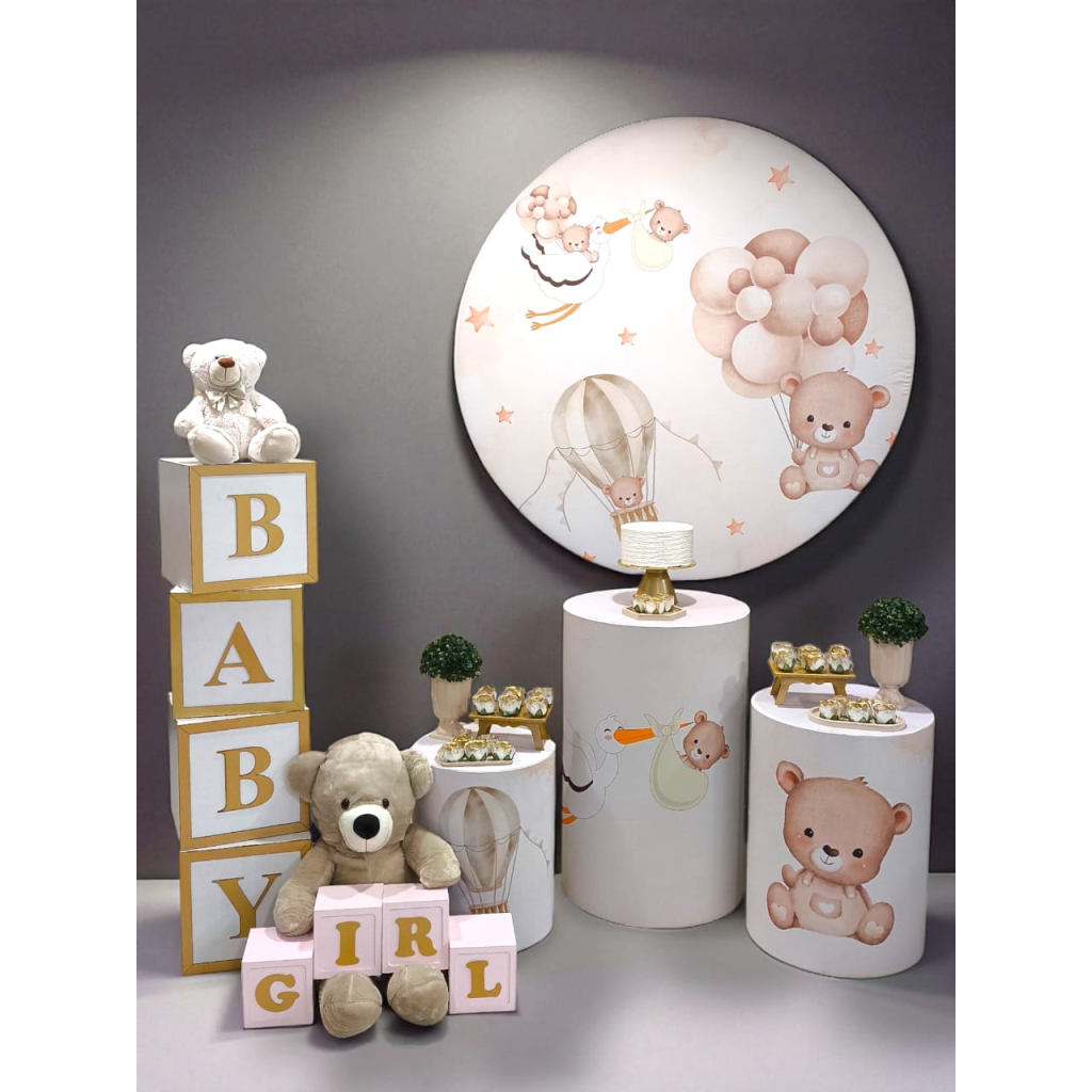 Chá de Bebê Neutro Girl Cegonha - FestBox