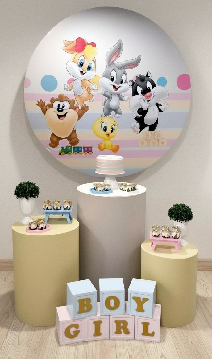 Chá Revelação Baby Looney Tunes - Kit Diamante - FestBox