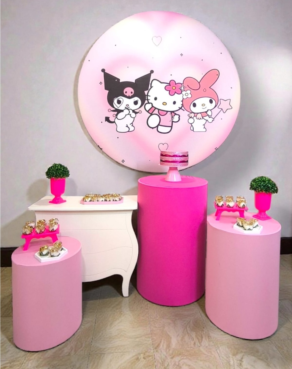 Kuromi, Hello Kitty E My Melody - Kit Diamante - FestBox