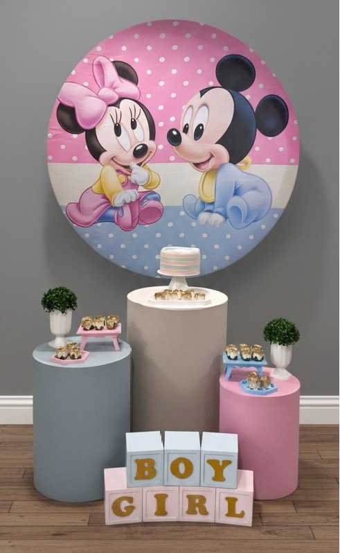 Chá Revelação Mickey E Minnie Baby - Kit Diamante - FestBox