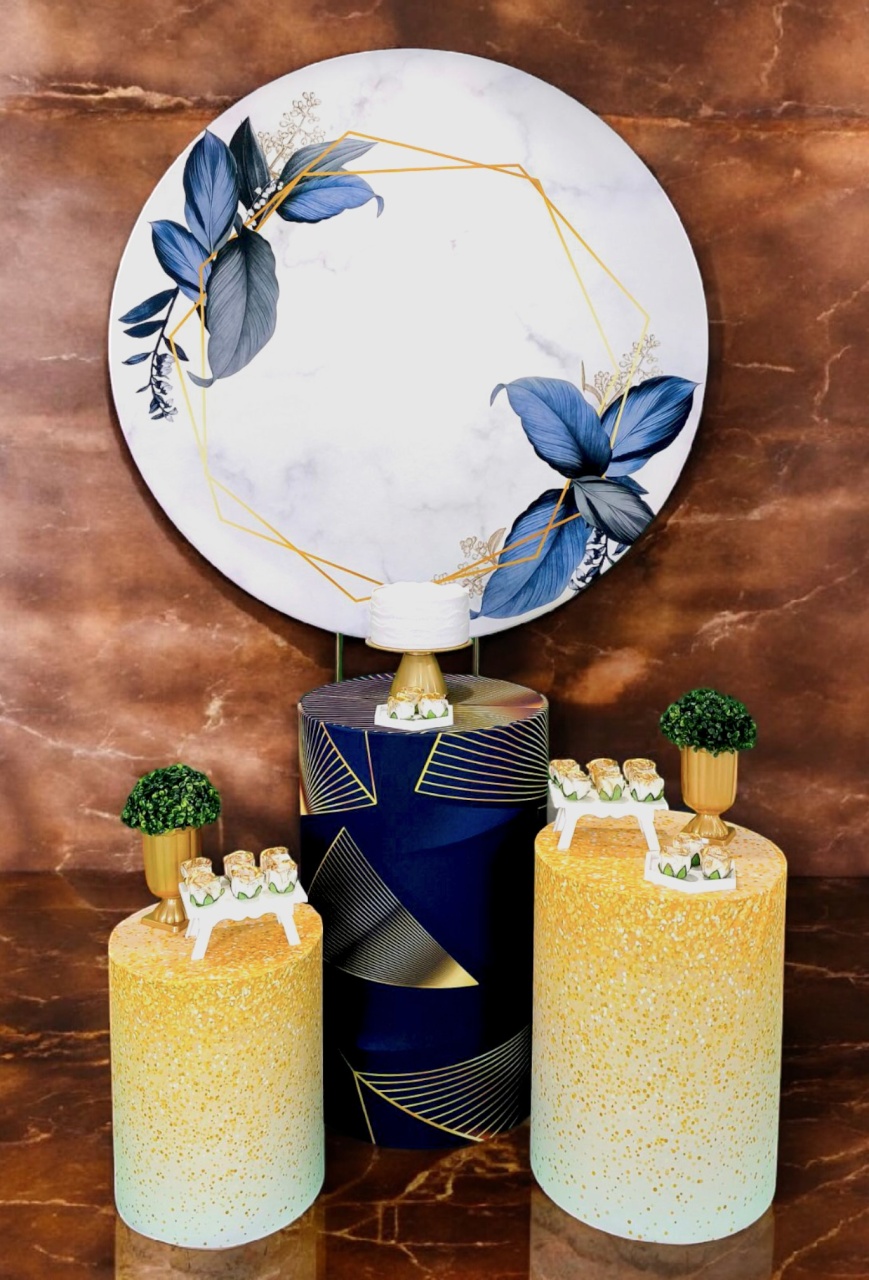 Floral Azul - Kit Ouro - FestBox
