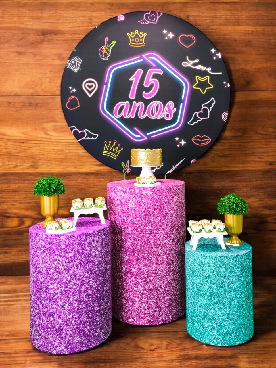 15 Anos Neon - Kit Ouro - FestBox