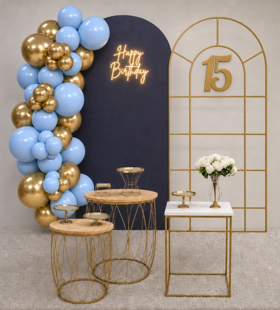 Aniversário Adulto - Azul E Dourado - FestBox
