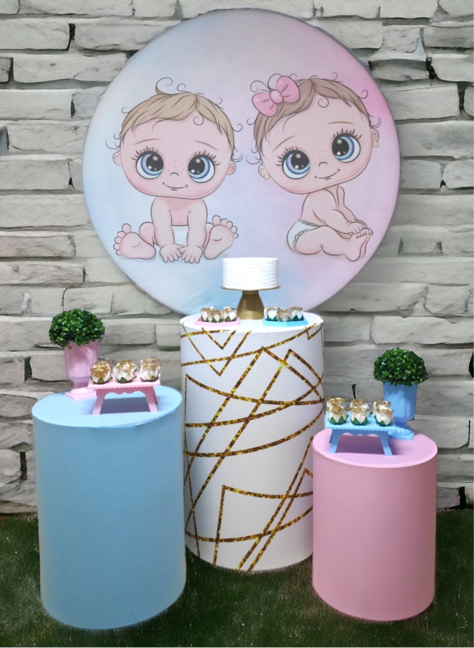 Chá Revelação Bebê Menino E Menina - Kit Ouro - FestBox