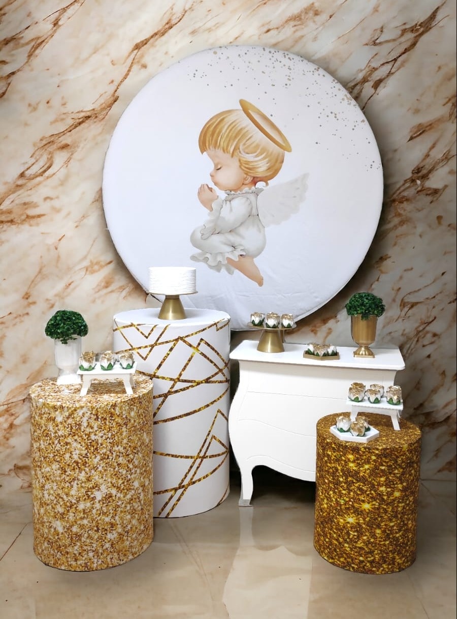 Batizado Dourado Anjo - Kit Diamante - FestBox