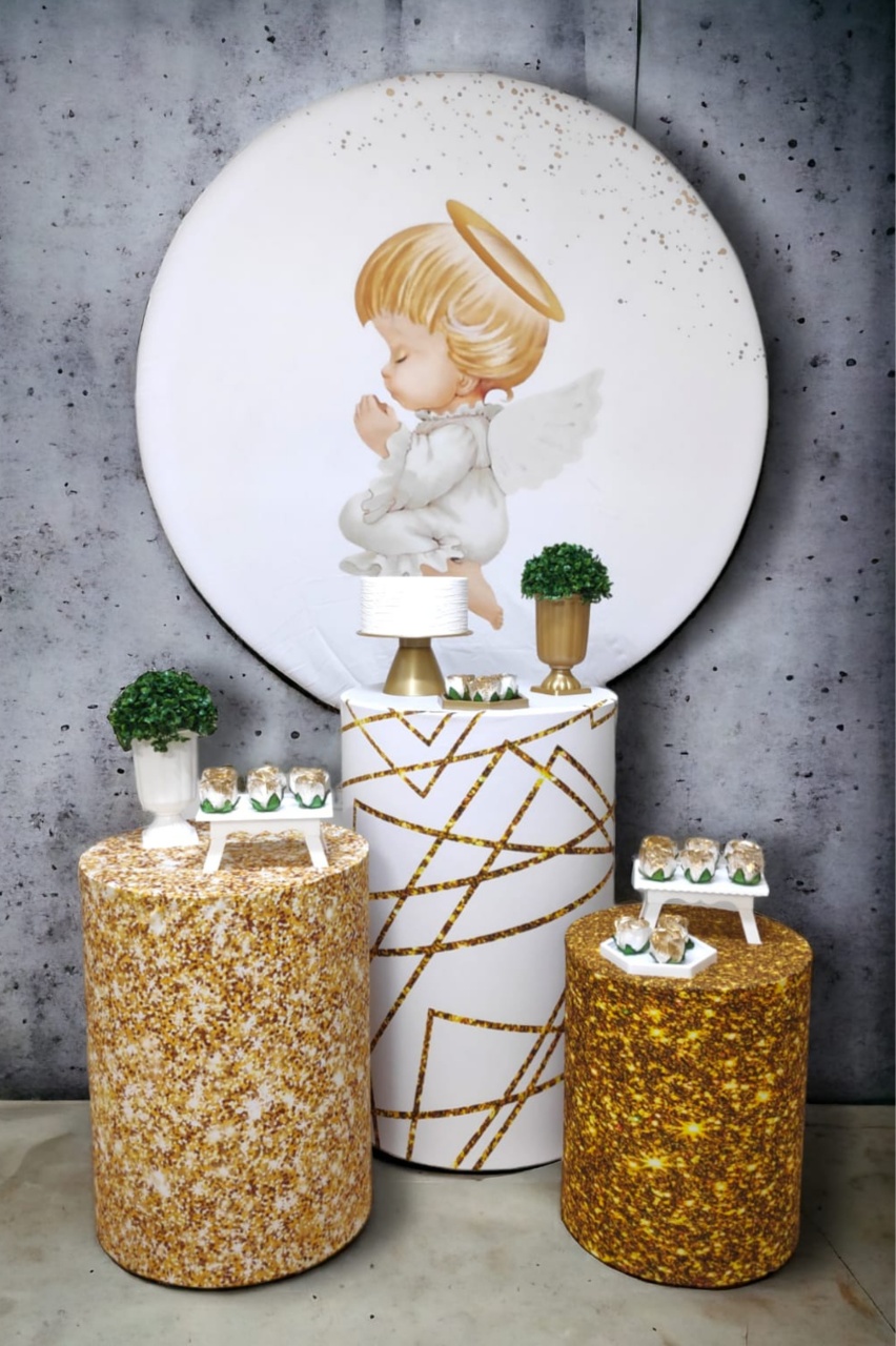 Batizado Dourado Anjo - Kit Ouro - FestBox