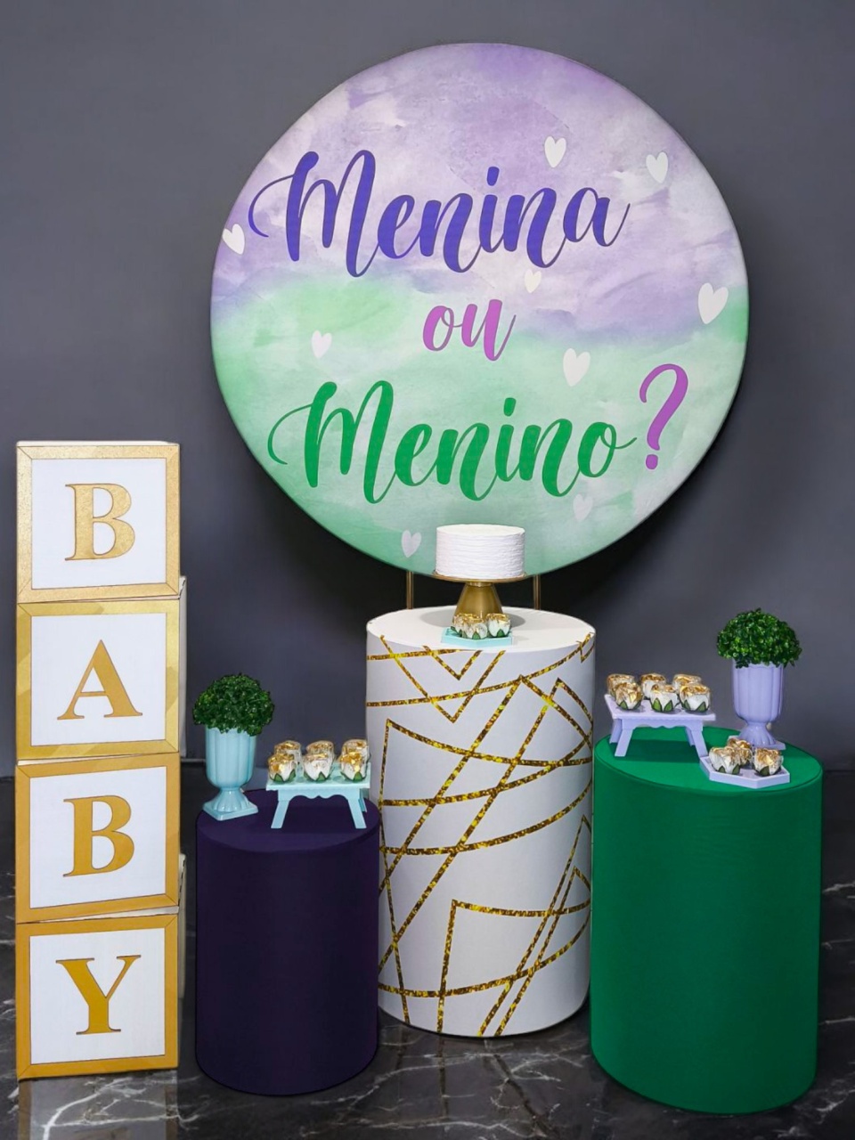 Chá Revelação Menina Ou Menino - Kit Diamante - FestBox