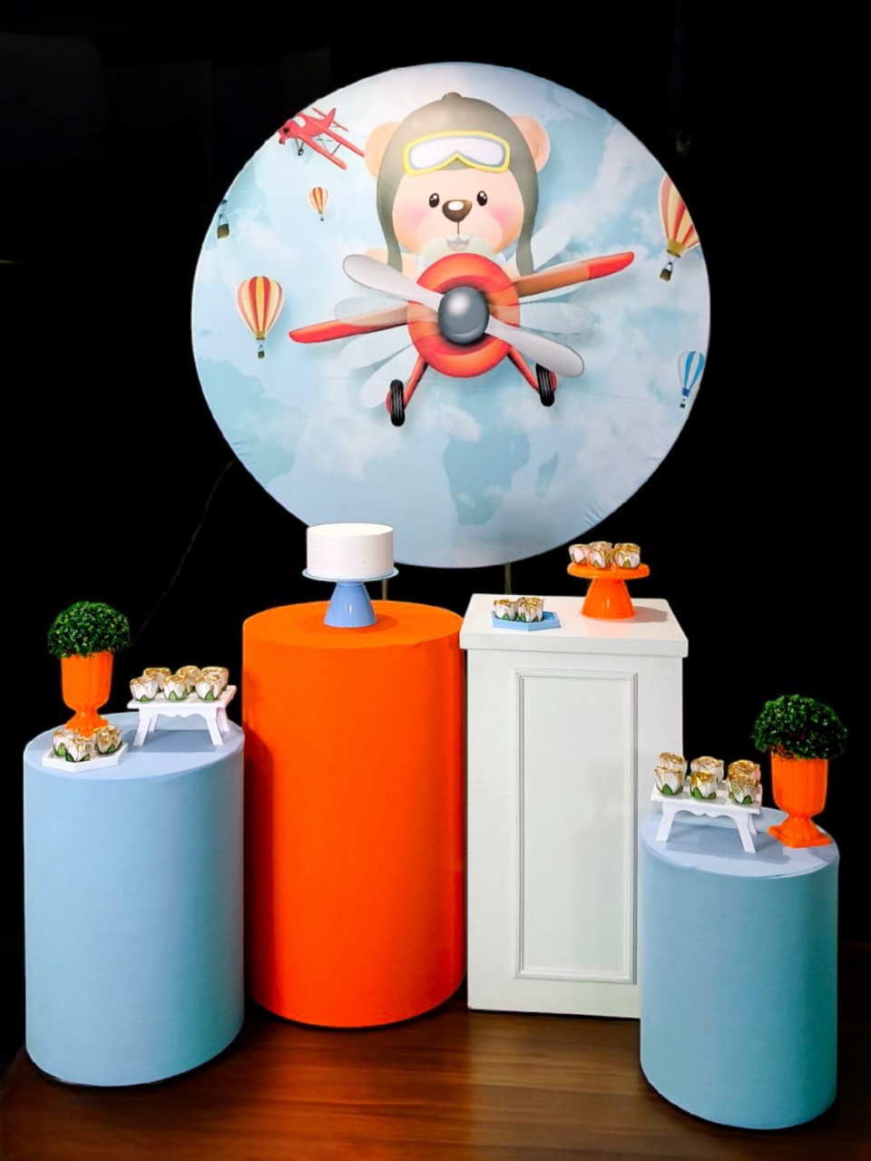 Chá de Bebê - Ursinho Aviador - Kit Diamante - FestBox