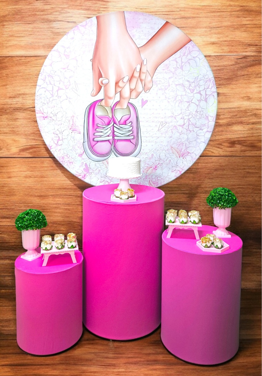 Chá de Bebê - Sapatinho Menina - Kit Ouro - FestBox