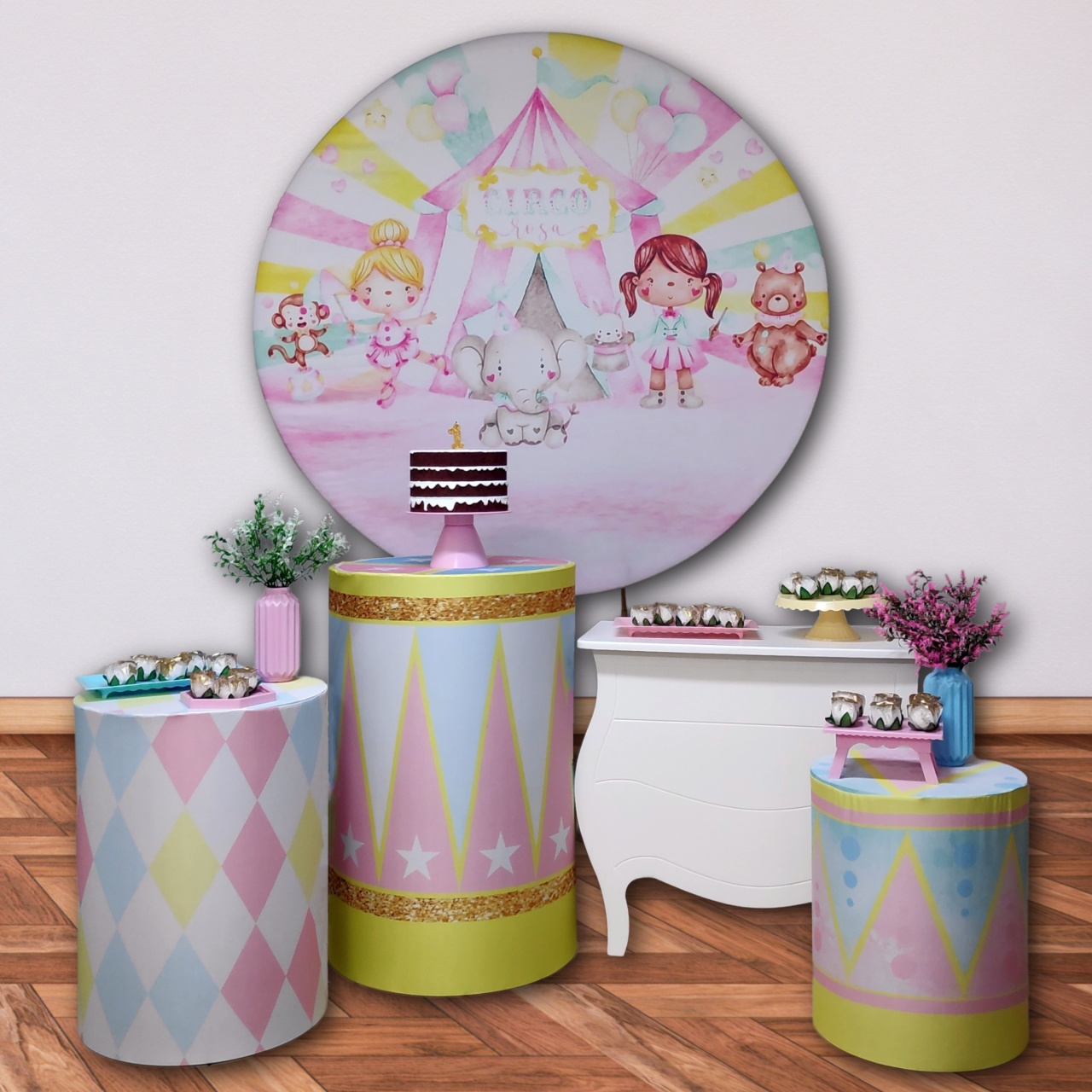 Circo Rosa - Kit Diamante - FestBox