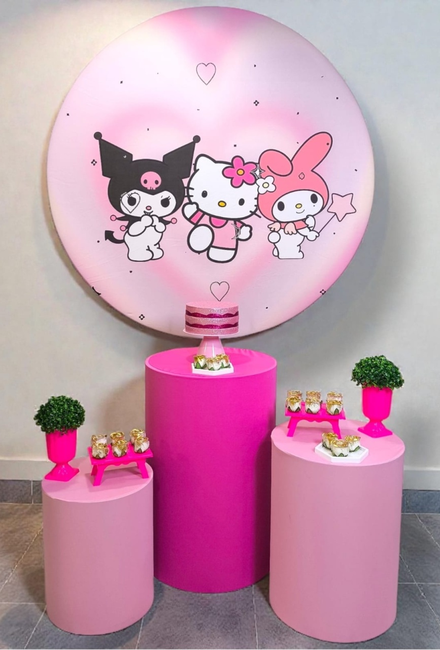 Kuromi, Hello Kitty E My Melody - Kit Ouro - FestBox