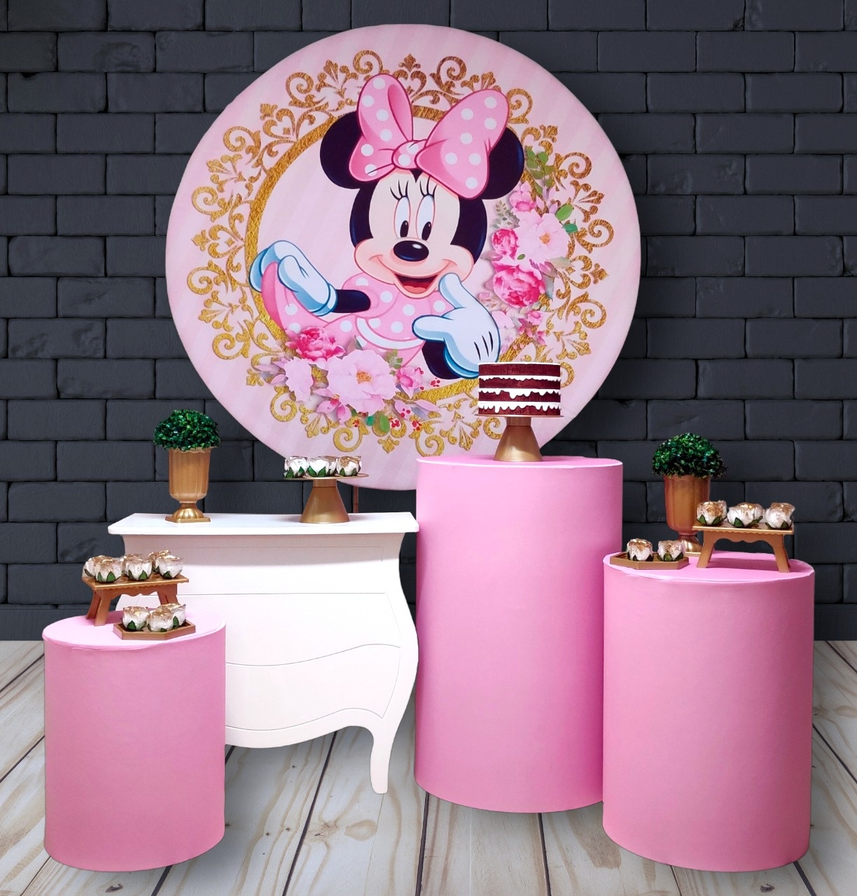 Minnie Rosa - Kit Diamante - FestBox