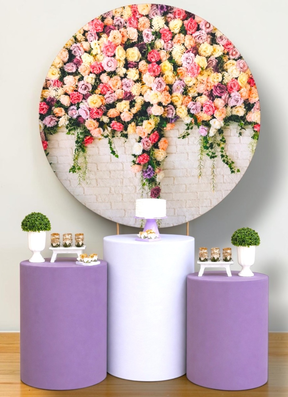 Floral (Parede Branca) - Kit Ouro - FestBox