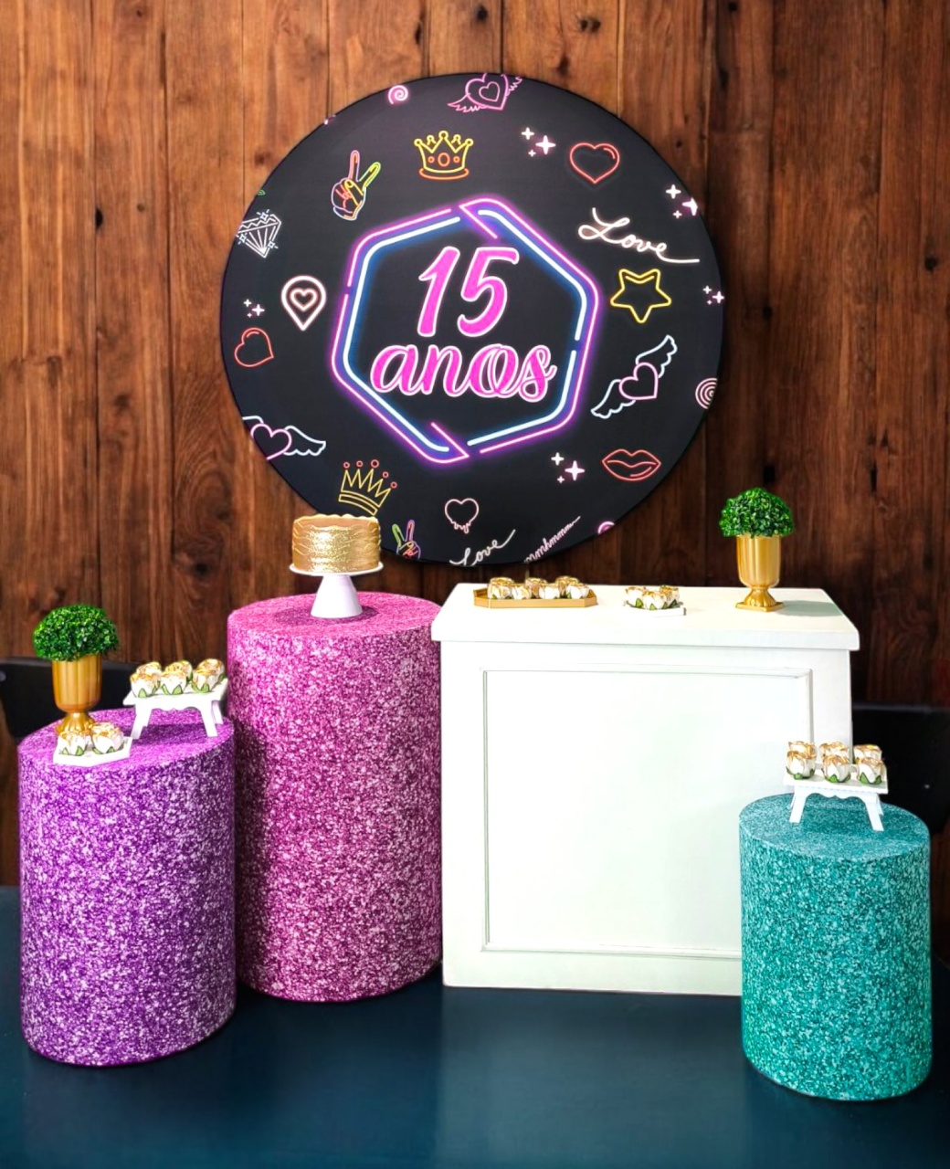 15 Anos Neon - Kit Diamante - FestBox