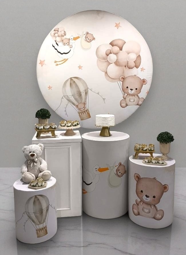 Chá de Bebê - Ursinho Cegonha - Kit Diamante - FestBox