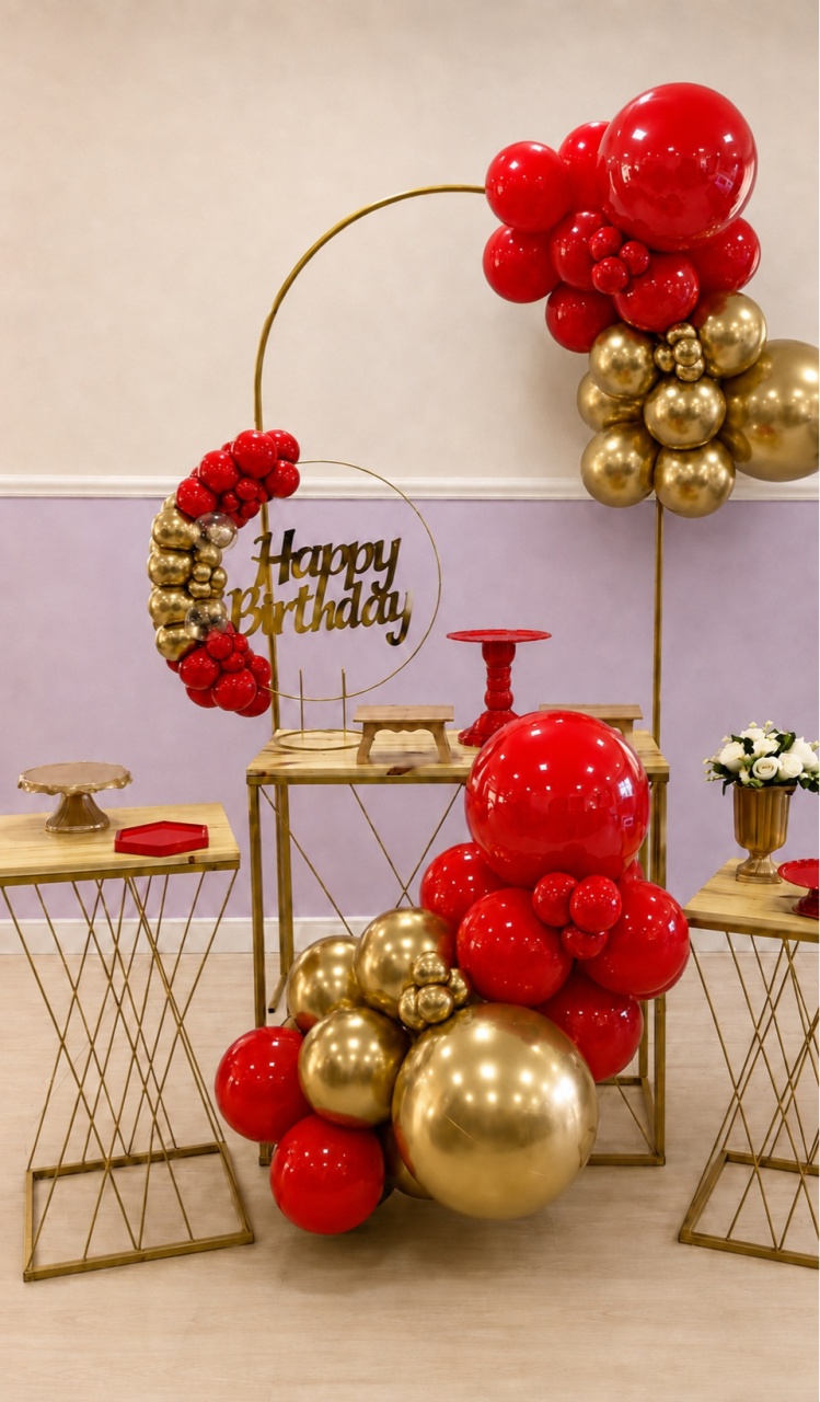 Kit Isabella Happy Birthday Vermelho - laladecor