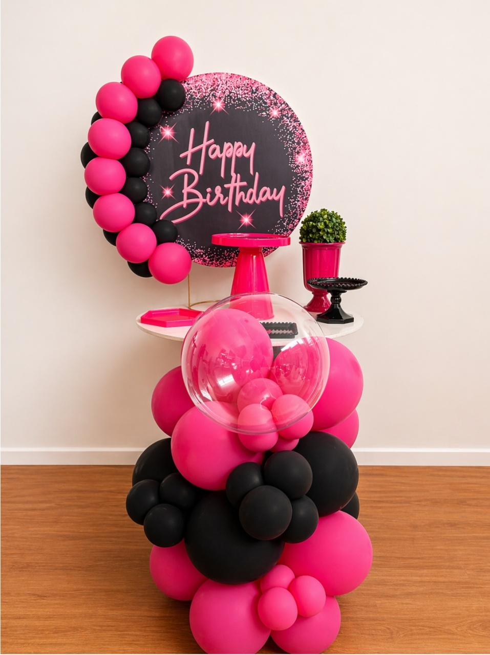 Kit Thayná Preto E Pink - laladecor