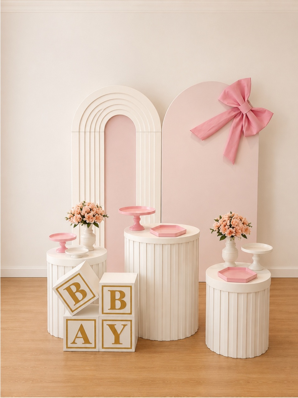Kit Letícia Chá de Bebe Laço - laladecor