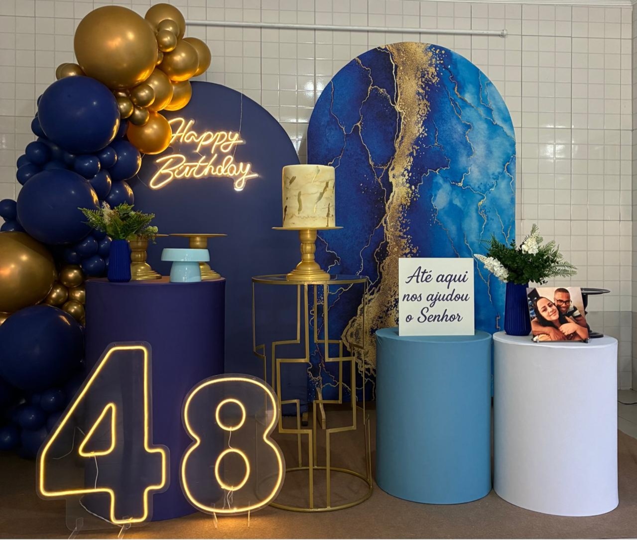 Composiçao Happy Birthday Azul - laladecor