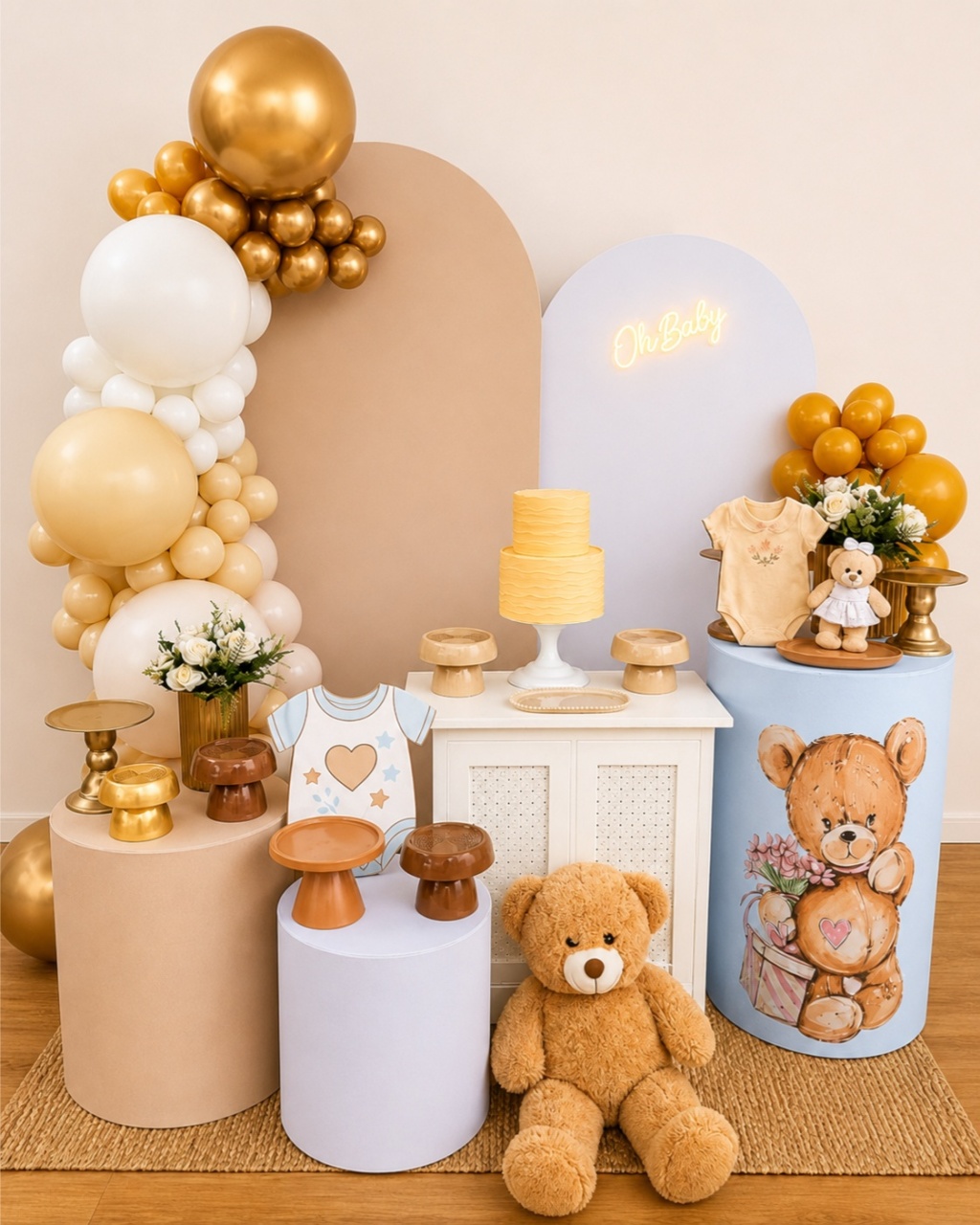Cha de Bebe Urso Azul - laladecor
