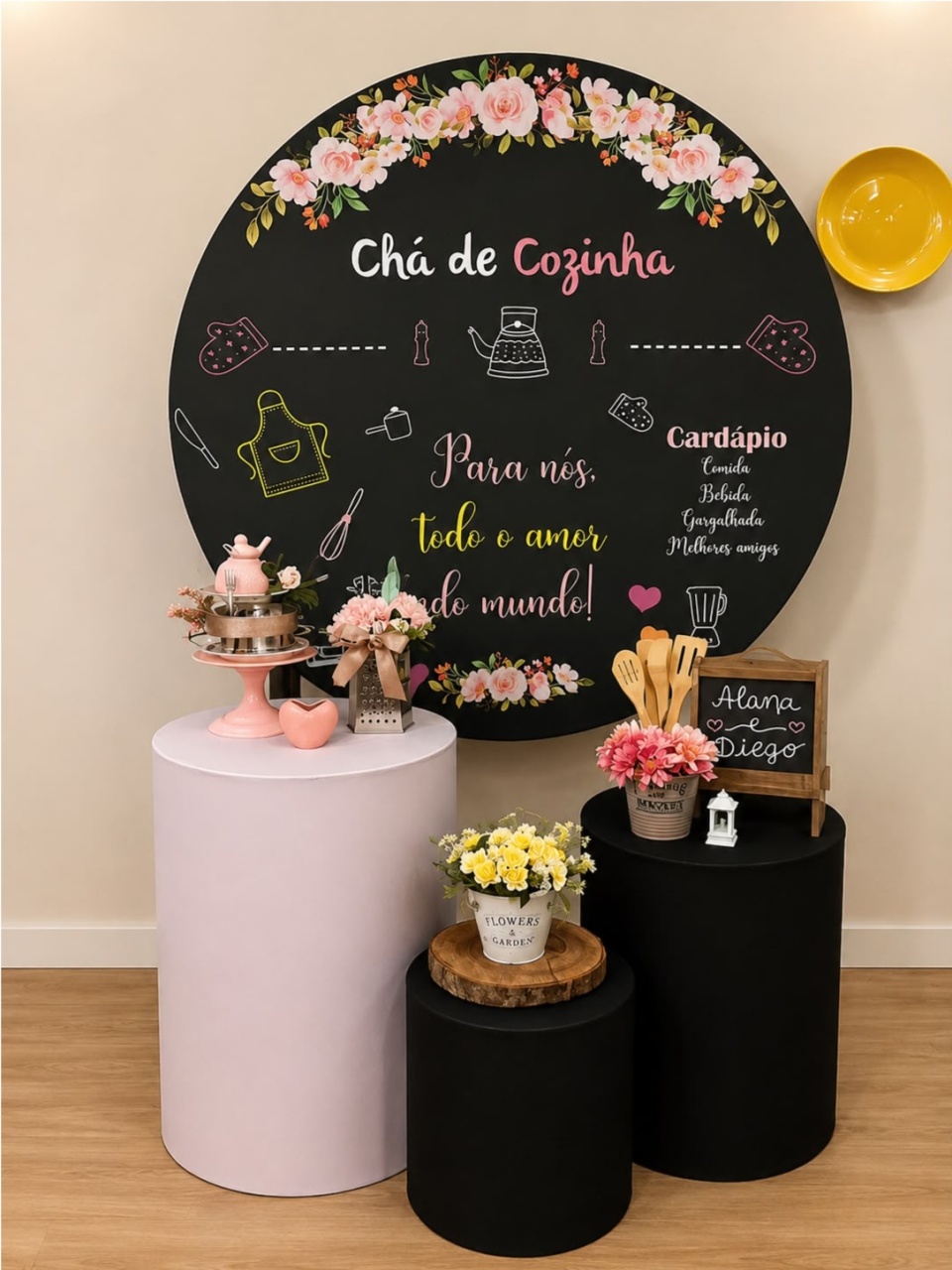 Cha de Casa Nova Preto - laladecor