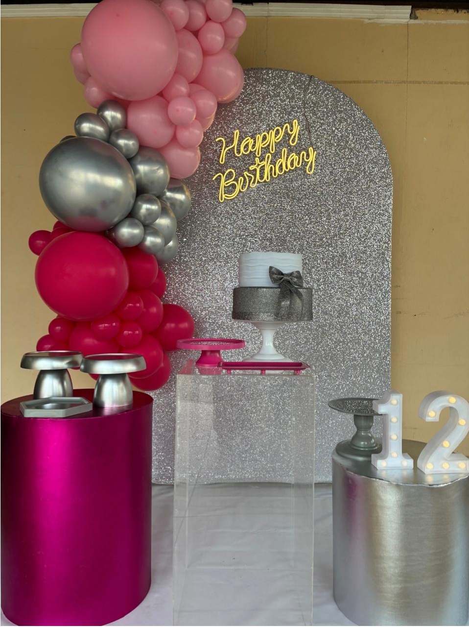 Kit Karina Happy Birthday Prata E Pink - laladecor