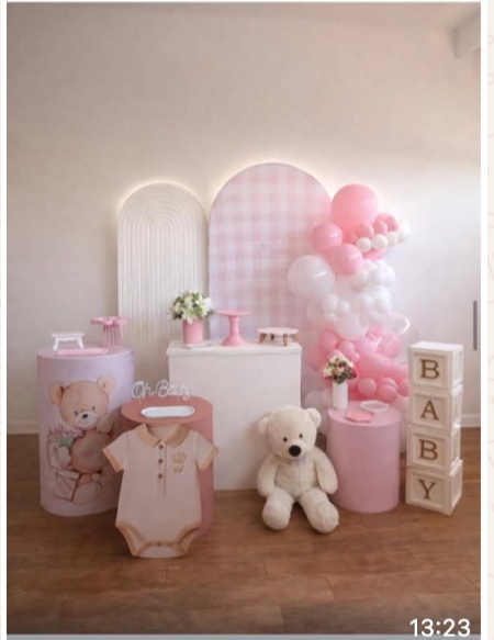 Cha de Bebe Urso Menina - laladecor