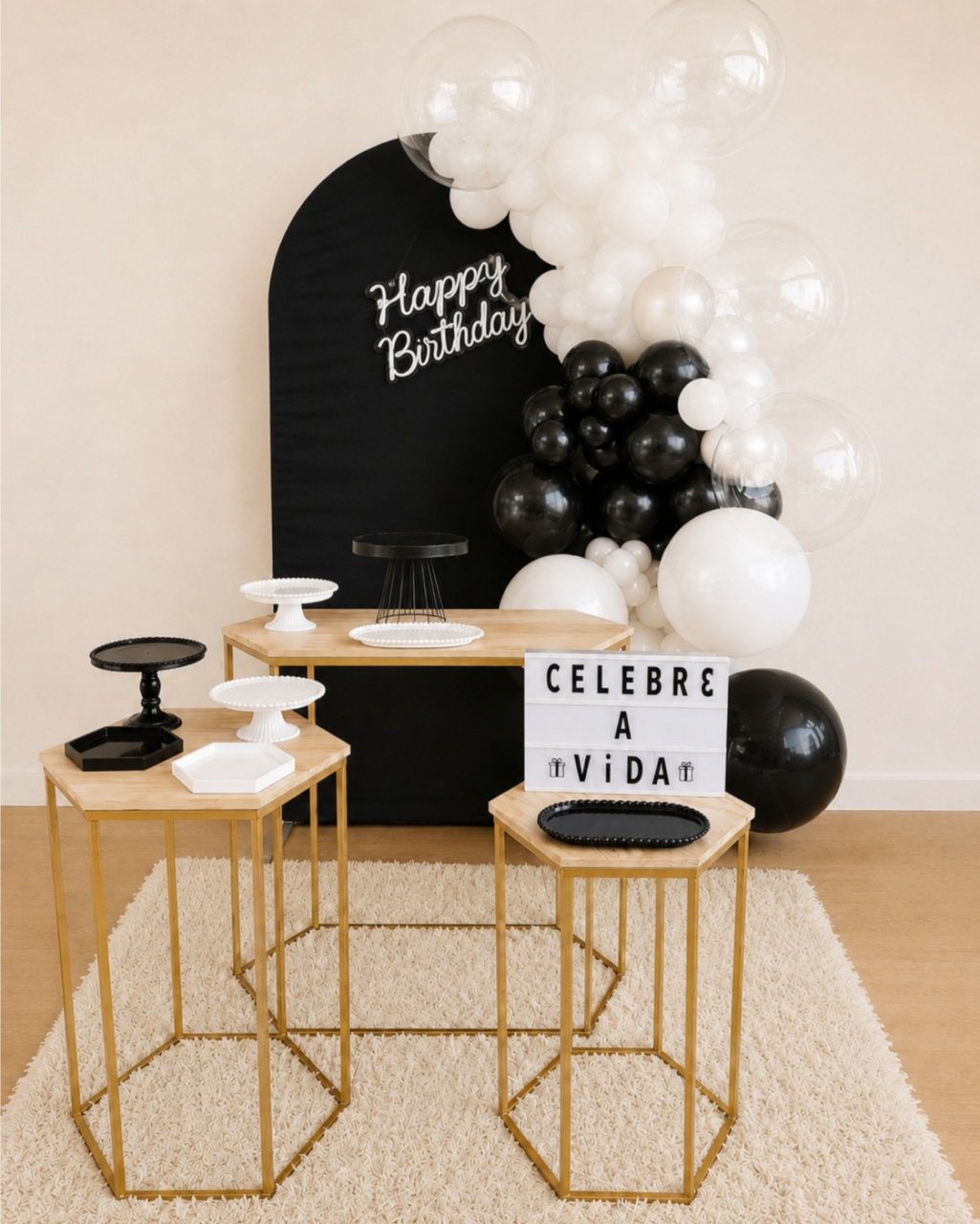 Kit Karina Preto E Branco - laladecor