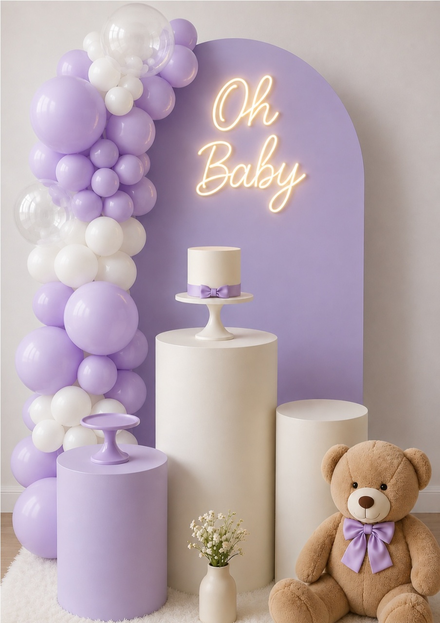 Chá de Bebe Pocket Lilás - laladecor