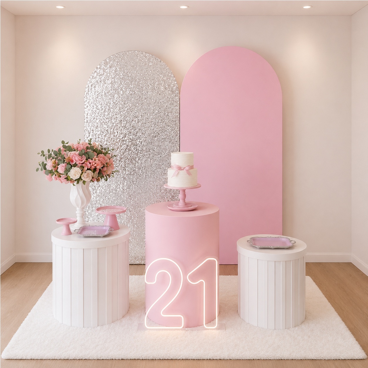 Kit Letícia Happy Birthday Rosa Bebe - laladecor