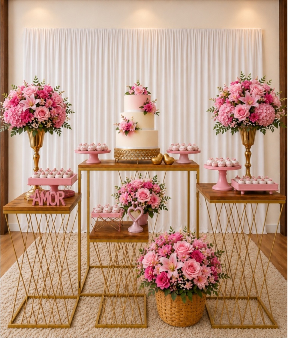 Composiçao Casamento Pink - laladecor