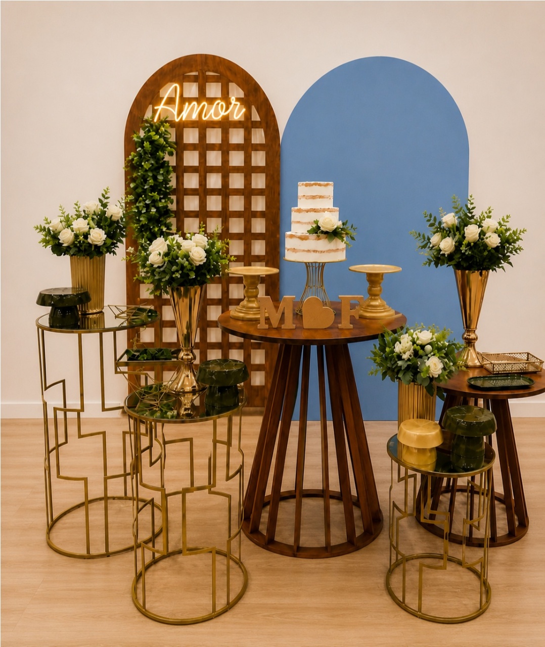 Composiçao Casamento Azul Serenity - laladecor