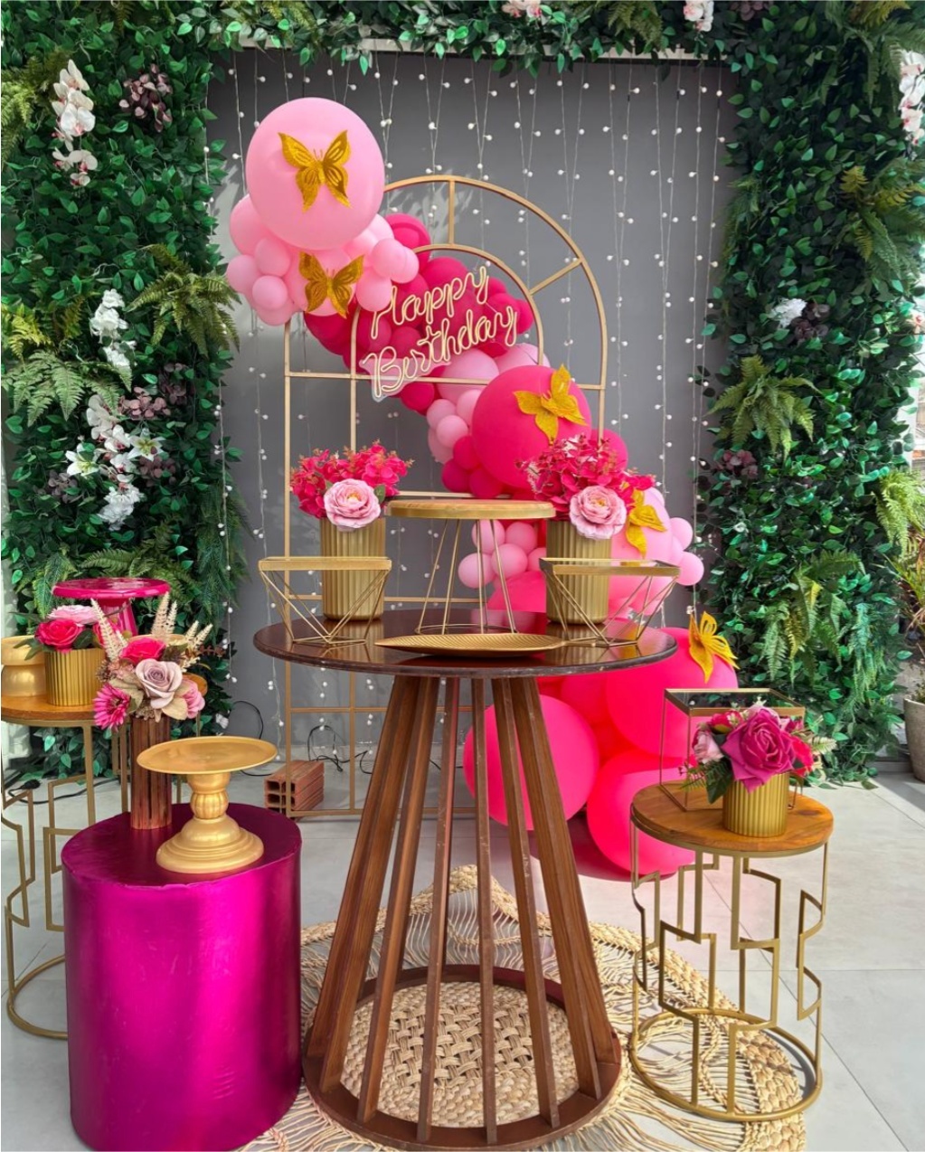 Kit Karina Janela Happy Birthday Pink - laladecor