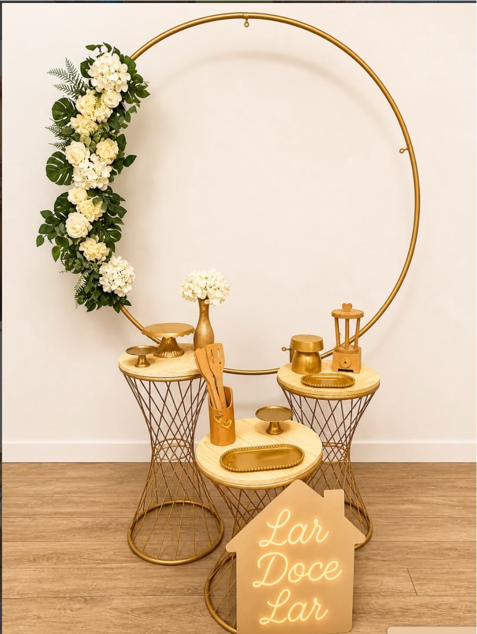 Cha de Casa Nova Dourado - laladecor