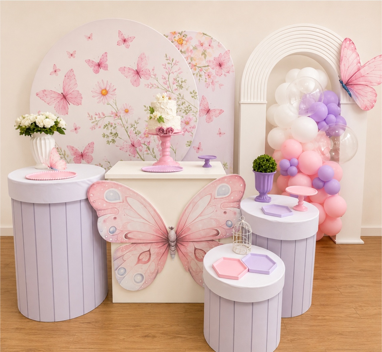 Composiçao Borboletas Luxo - laladecor