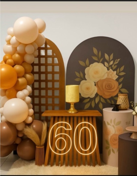 Composiçao Flores Marrom - laladecor