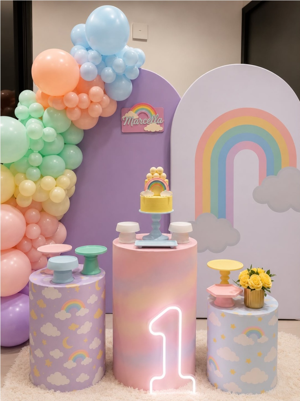 Kit Letícia Arco Iris - laladecor
