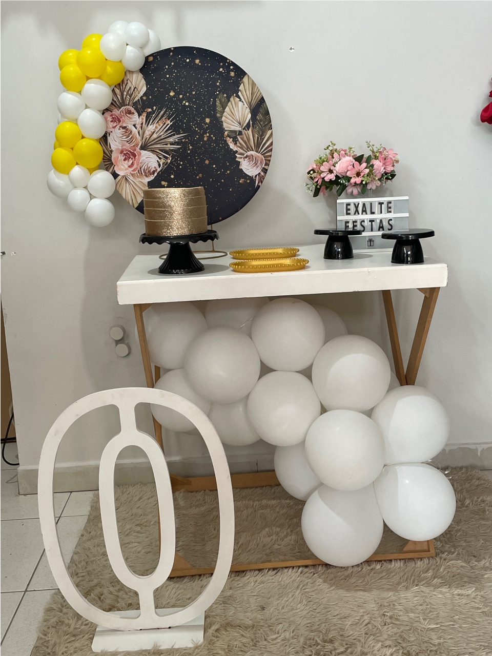 Festa Na Mesa Completa - Flores Rosa - EXALTE FESTAS