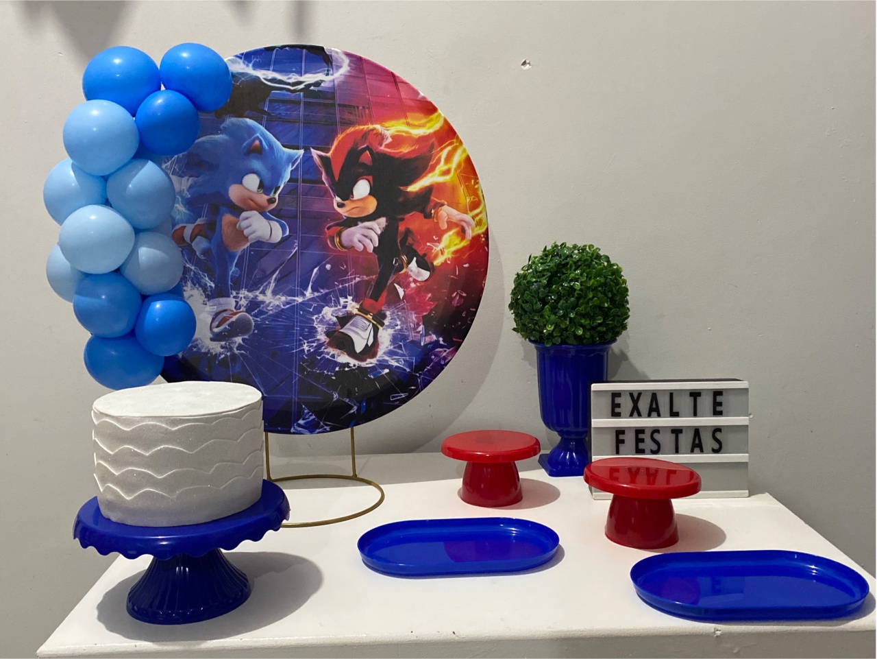 Festa Na Mesa - Sonic E Shadow - EXALTE FESTAS