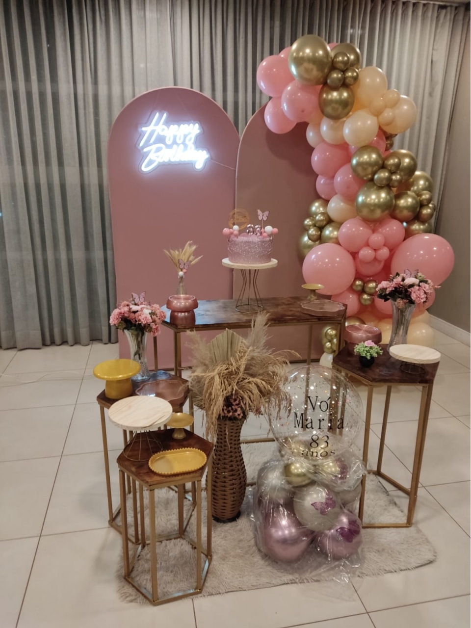 Decoração - Rose E Dourado - EXALTE FESTAS