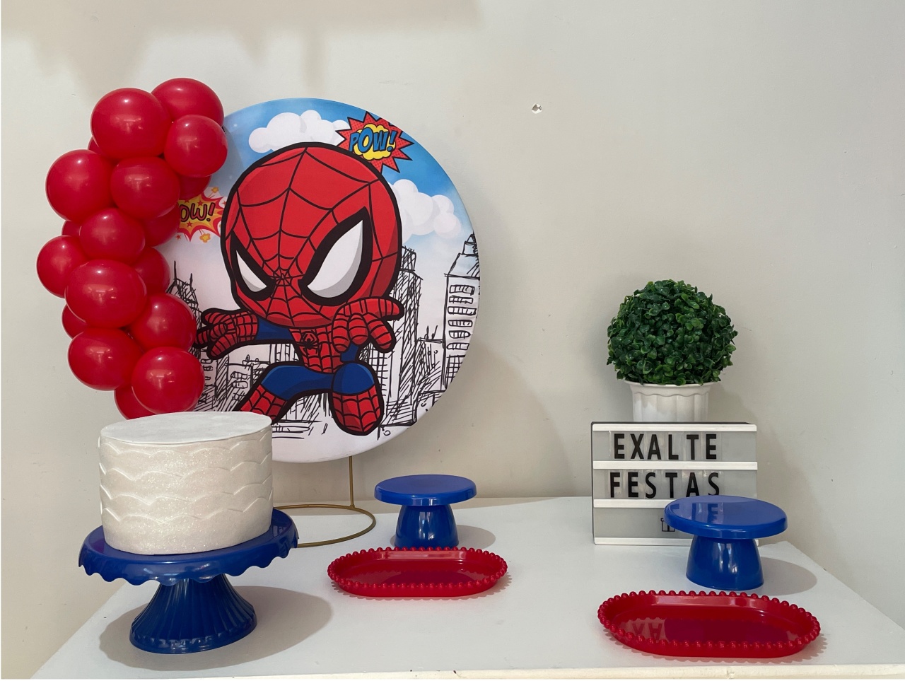 Festa Na Mesa - Homem Aranha - EXALTE FESTAS