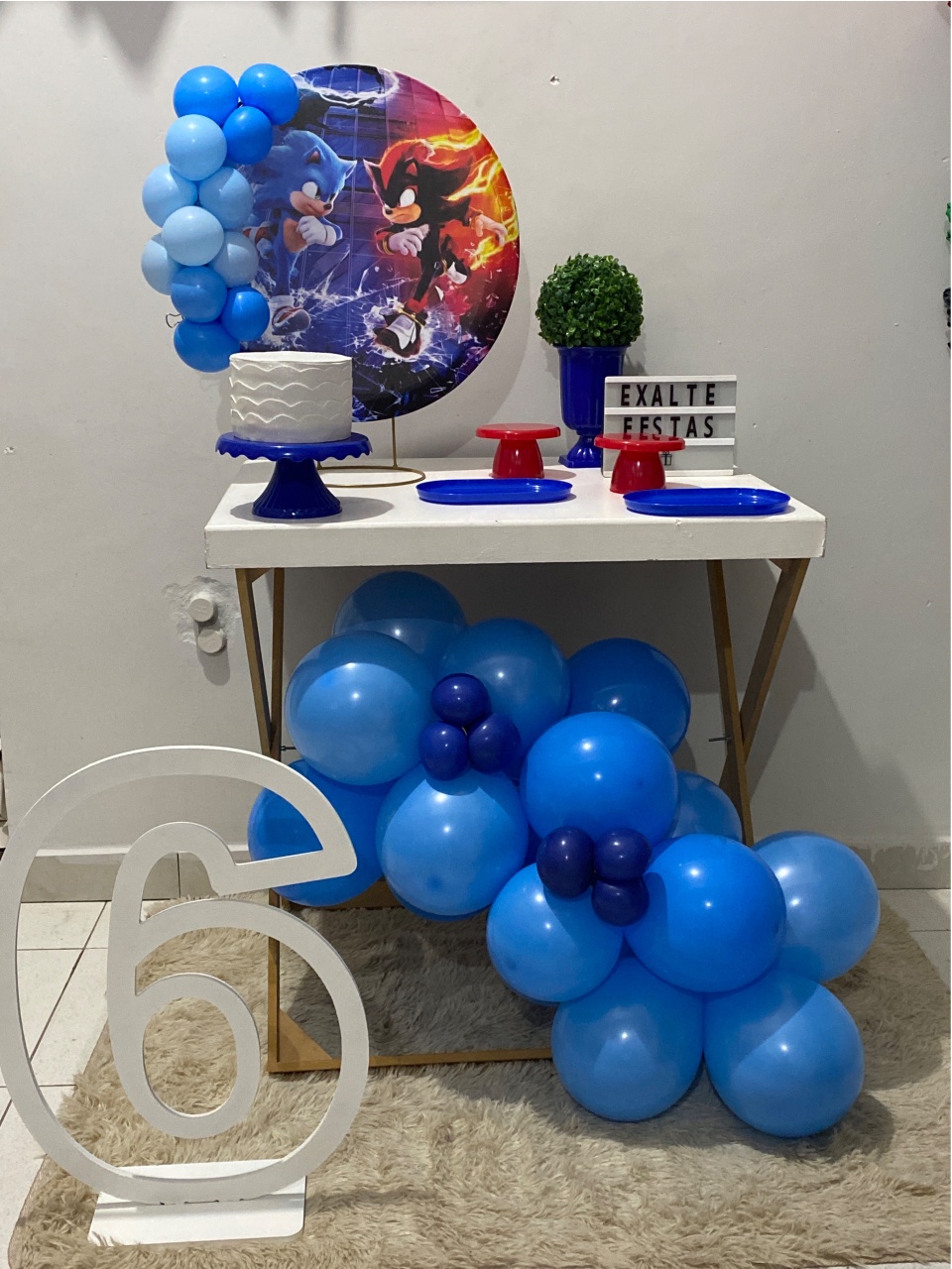Festa Na Mesa Completa - Sonic E Shadow - EXALTE FESTAS