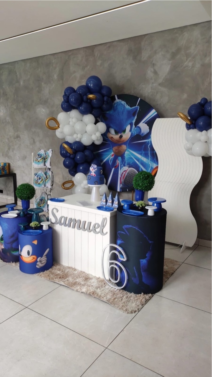 Decoração - Sonic - EXALTE FESTAS