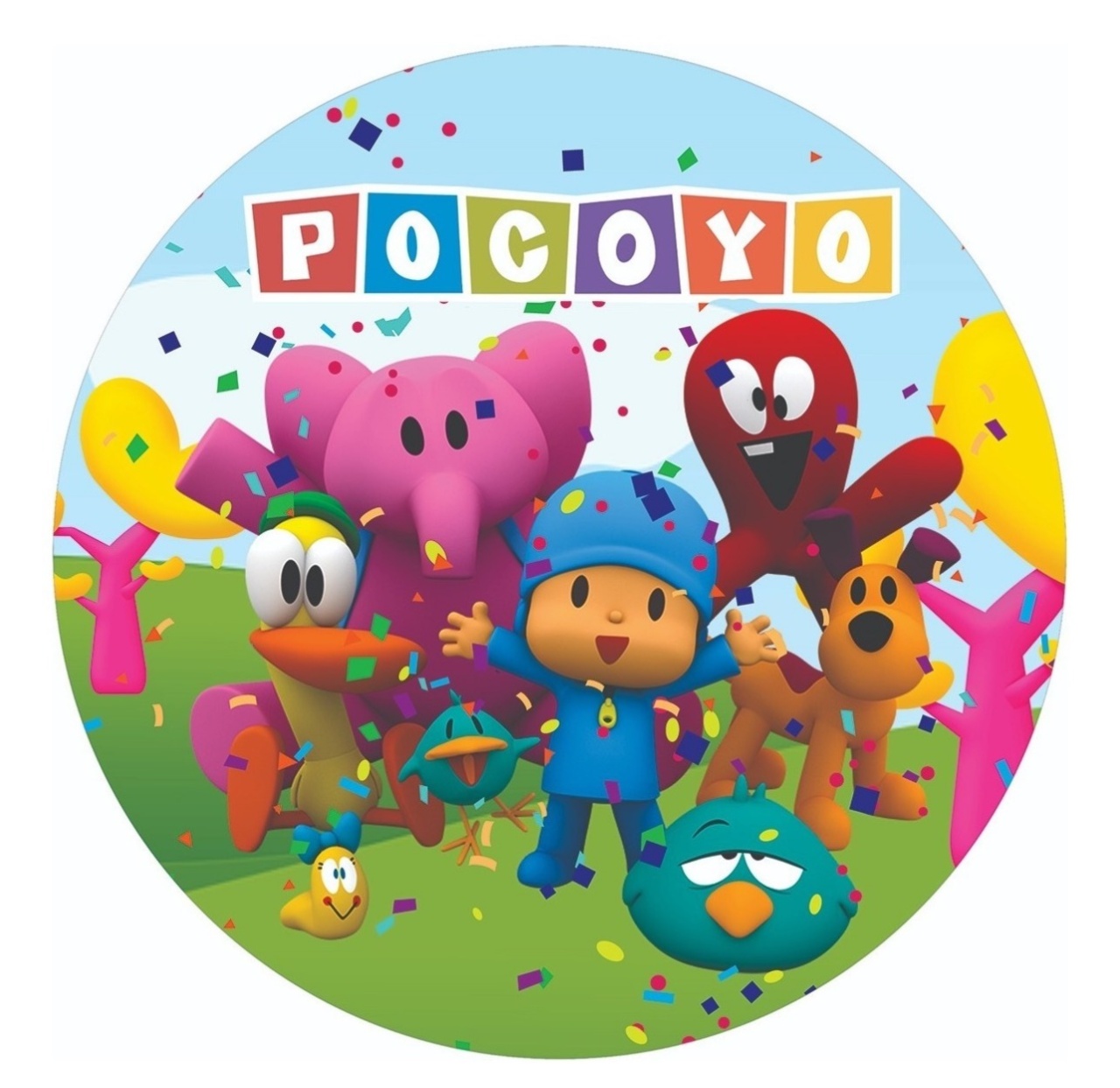 Painel Redondo Pocoyo - Decore Locações