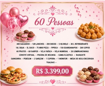 Kit 60 Pessoas - JMEVENTOS