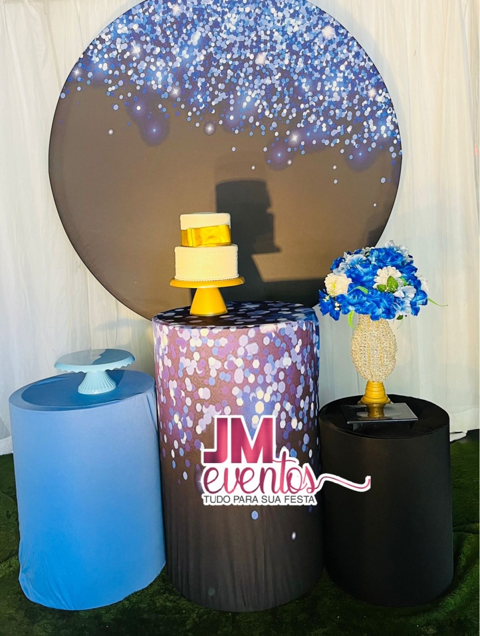 Kit Azul Com Gliter - JMEVENTOS