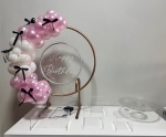 Laços - Rosa Perolado Com Branco - imagem 1