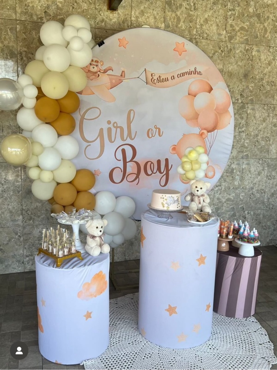 Revelação Boy Ou Girls (Marrom) - AS Pegue e Monte & Festa na Mesa