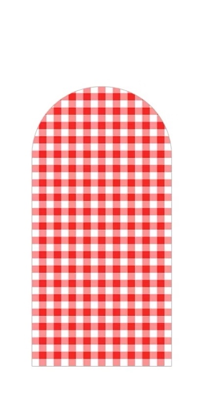 Capa Painel Romano Xadrez Vermelho - A casa do pegue e monte 