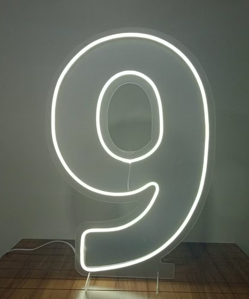 Número 9 Em Led  - A casa do pegue e monte 